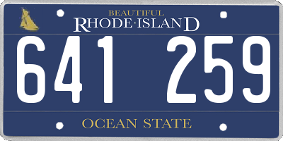 RI license plate 641259