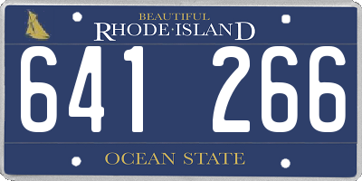 RI license plate 641266