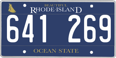 RI license plate 641269