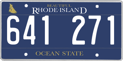 RI license plate 641271