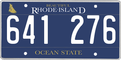 RI license plate 641276