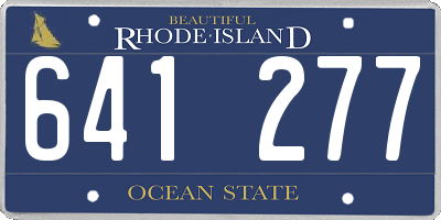 RI license plate 641277