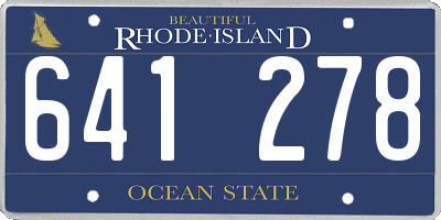 RI license plate 641278