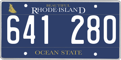 RI license plate 641280