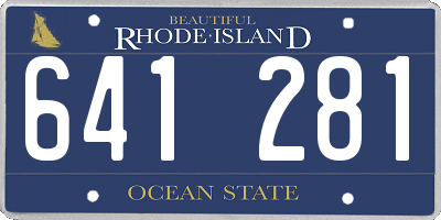 RI license plate 641281