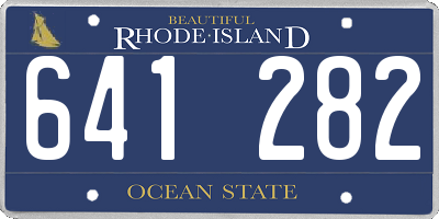 RI license plate 641282