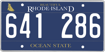 RI license plate 641286