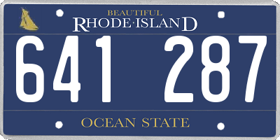 RI license plate 641287