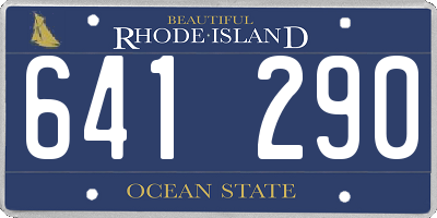 RI license plate 641290