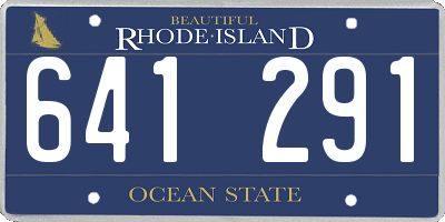 RI license plate 641291