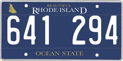RI license plate 641294