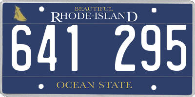 RI license plate 641295
