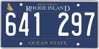 RI license plate 641297