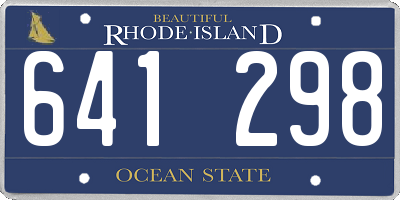 RI license plate 641298