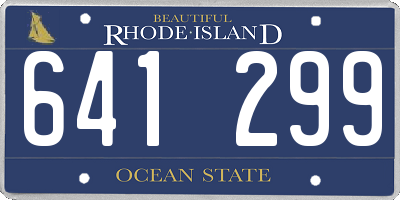 RI license plate 641299