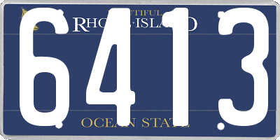 RI license plate 6413