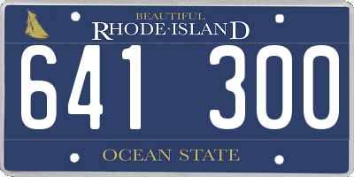 RI license plate 641300