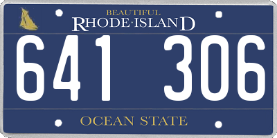 RI license plate 641306