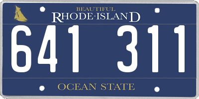 RI license plate 641311