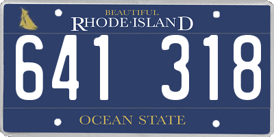 RI license plate 641318