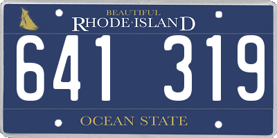 RI license plate 641319