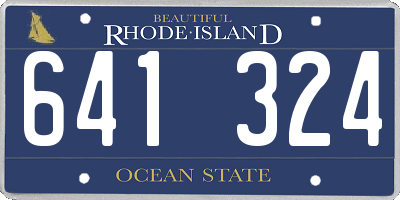 RI license plate 641324
