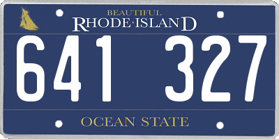 RI license plate 641327