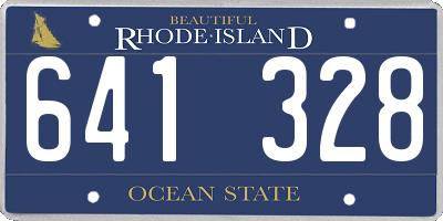 RI license plate 641328