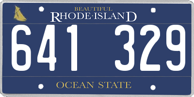 RI license plate 641329