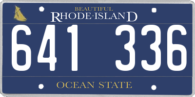 RI license plate 641336