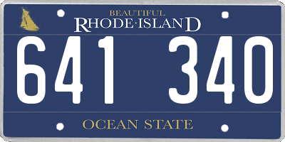 RI license plate 641340