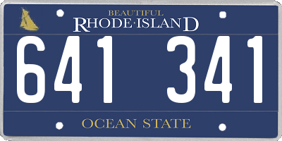 RI license plate 641341
