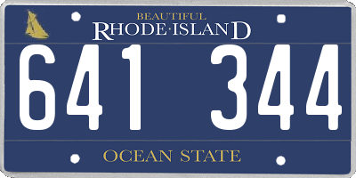 RI license plate 641344