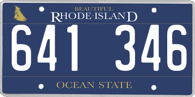 RI license plate 641346