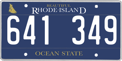 RI license plate 641349