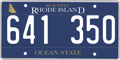 RI license plate 641350