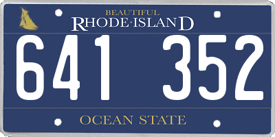RI license plate 641352