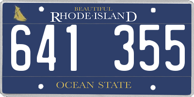 RI license plate 641355