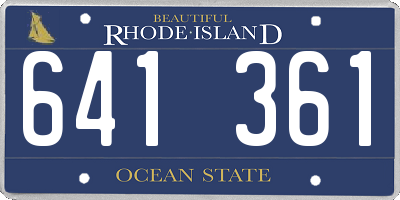 RI license plate 641361