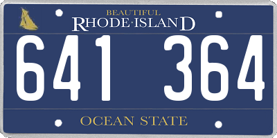RI license plate 641364