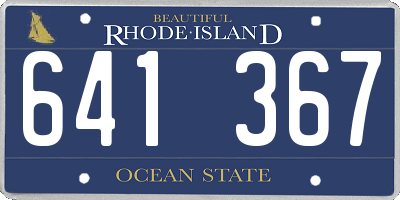 RI license plate 641367
