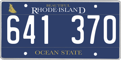 RI license plate 641370