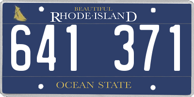 RI license plate 641371