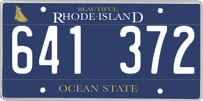 RI license plate 641372