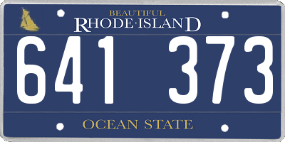 RI license plate 641373