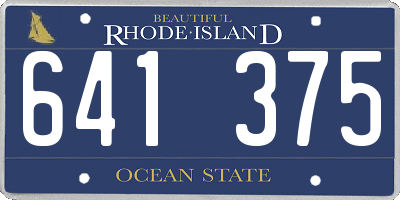 RI license plate 641375