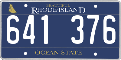 RI license plate 641376