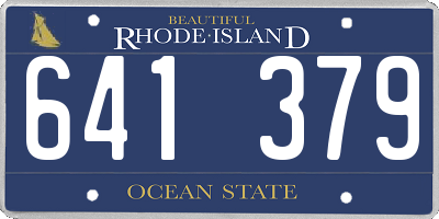 RI license plate 641379