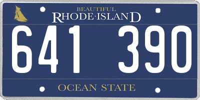 RI license plate 641390