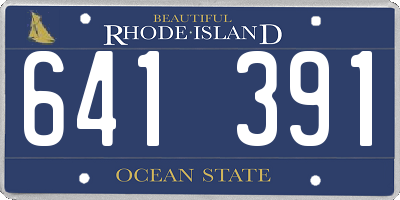 RI license plate 641391